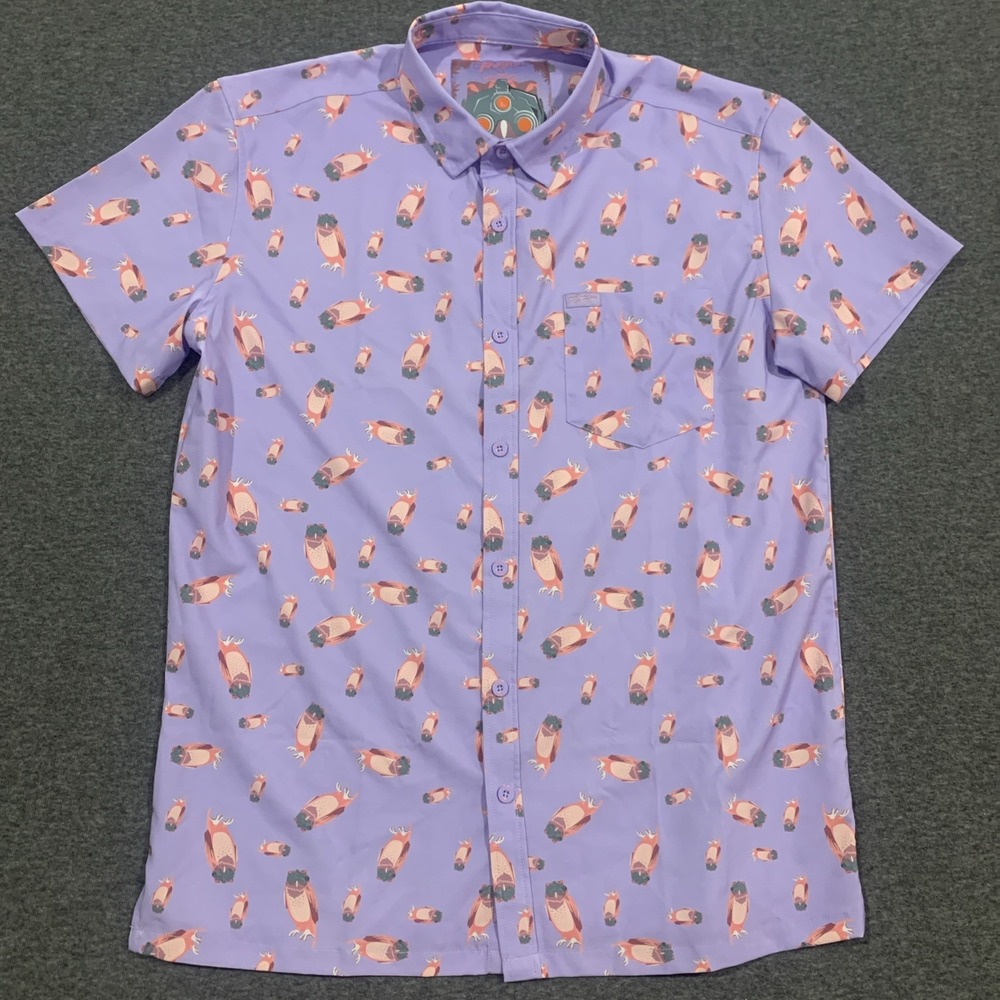 Retro Rifle Men's Shirt  N.V.G.O PURPLE OWL Short Sleeve  - Size L
